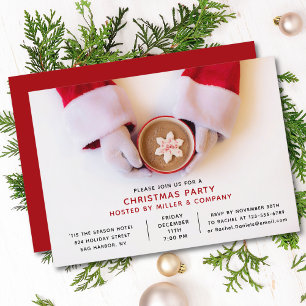 Modern Santa Corporate Christmas Party Invitation