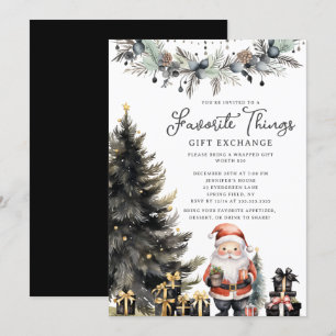 Modern Santa Favourite Things Invite