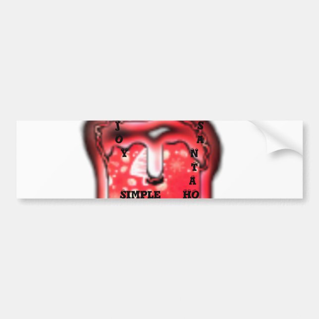Modern Santa Hat Collection. Bumper Sticker (Front)
