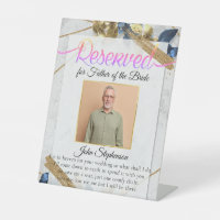 Modern Save A Seat Photo Wedding Memorial