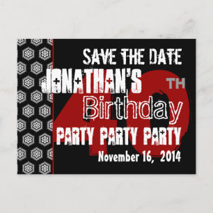 Modern Save the Date 40th Birthday Party R204 Announcement Postcard
