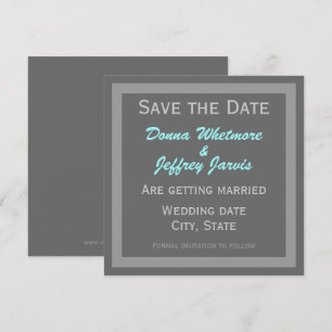 Modern Save the Date Announcement Grey