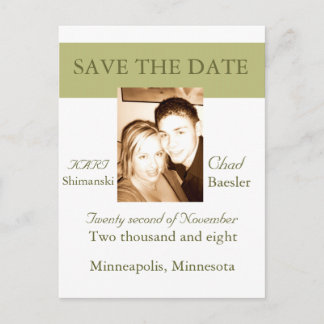 Modern Save the Date Announcement Postcard