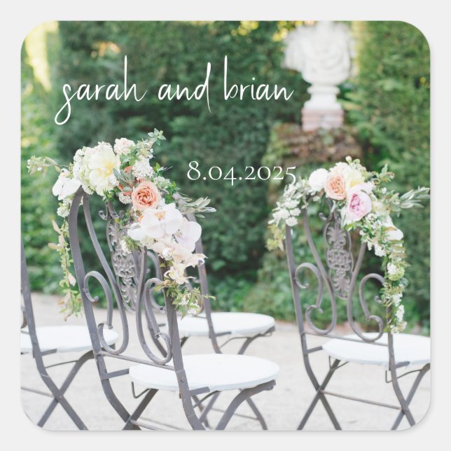 Modern Save the Date Custom Stickers (Front)