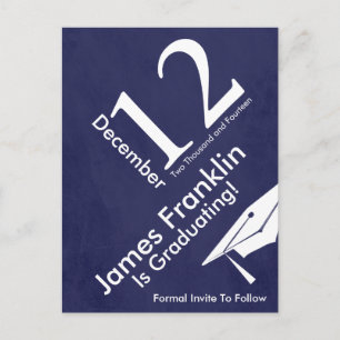 Modern Save The Date Graduation Announcement Postcard