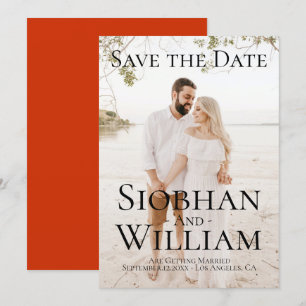 Modern Save The Date Personalized Photo Invitation