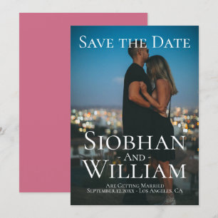 Modern Save The Date Personalized Photo Invitation