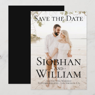 Modern Save The Date Personalized Photo Invitation