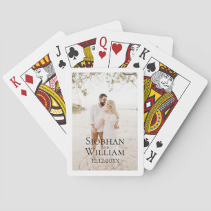 Modern Save The Date Personalized Photo Playing Cards