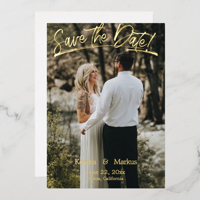 Modern Save the Date Photo (Front/Back)