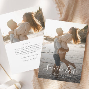 Modern Save the Date Photo Wedding Announcement