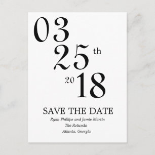 Modern Save the Date Post Card