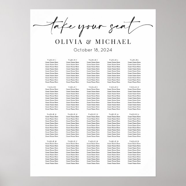Modern Save The Date Poster (Front)