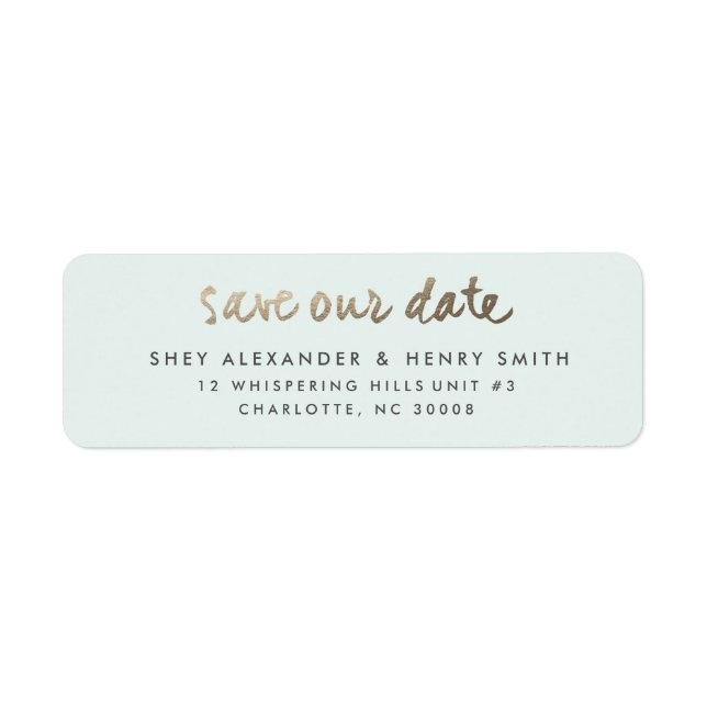 Modern save the date return address (Front)