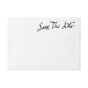 Modern Save The Date Simple Script Typography Wrap Around Label