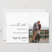 Modern Save the Date wedding announcement