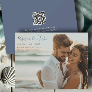 Modern Save the Date with Couple Photo