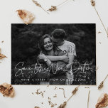 Modern Save the New date photo Postcard<br><div class="desc">You have to postpone or cancel your wedding or celebration? Share the news with this lovely photo postcard,  fully customizable font and colours.</div>