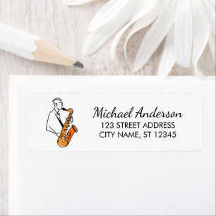 Modern Saxophone Music Lover Return Address       