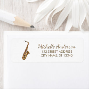 Modern Saxophone Music Lover Return Address       
