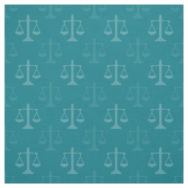Modern Scales of Justice Pattern | Law Gifts Fabric (Swatch)
