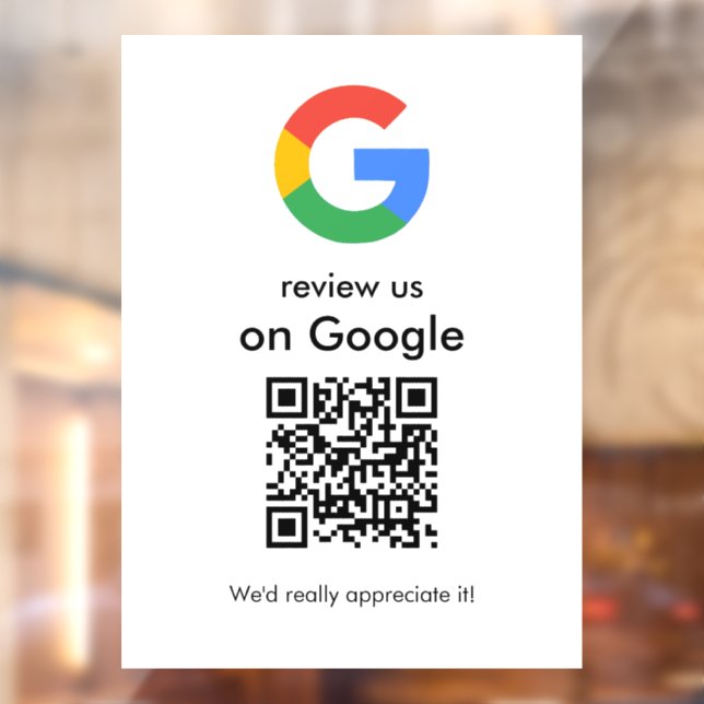 Modern Scan to Review Google QR Code Business Sign (Sheet 2)