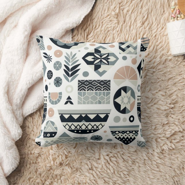 Modern Scandi 5 Throw Pillow (Blanket)