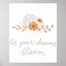 Modern scandi cute let your dreams blossom Nursery