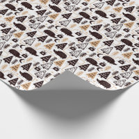 Modern Scandinavian Christmas Hedgehog Pattern