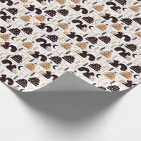 Modern Scandinavian Christmas Squirell Pattern