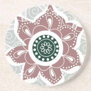 Modern Scandinavian Flower Art Coaster