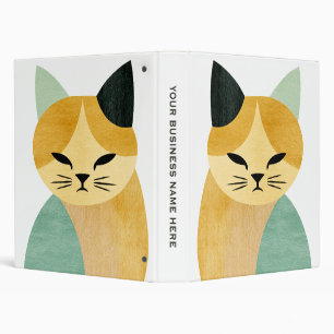 Modern Scandinavian Minimalist Geometric Cat Binder