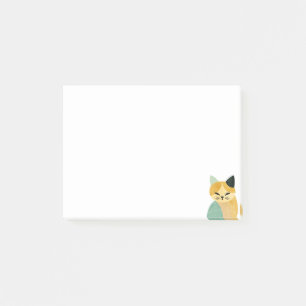 Modern Scandinavian Minimalist Geometric Cat Post-it Notes
