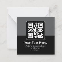 Modern Scannable QR Code | Black Grey & White