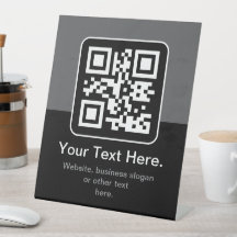 Modern Scannable QR Code | Black Grey & White