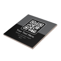 Modern Scannable QR Code | Black Grey & White