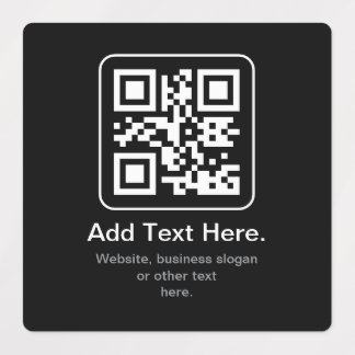 Modern Scannable QR Code | Black White & Grey