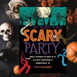 Modern Scary Spooky Halloween Costume Kids Party  Invitation<br><div class="desc">Set the stage for a frightful night with our Halloween Scary Party Invitation! Perfect for inviting friends to an evening of chilling thrills,  spooky decorations,  and eerie fun. Get ready for a Halloween celebration to remember!

#HalloweenInvitations #ScaryParty #SpookySeason #HalloweenFun #FrightNight #CostumeParty</div>