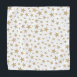 Modern Scattered Faux Gold Stars Pattern Bandana<br><div class="desc">Let your light shine with this chic modern print of unique asymmetrical light tan gold-look stars in a scattered,  multi-sized pattern. Chic and minimalist,  but with a warm vibe of light brown.</div>