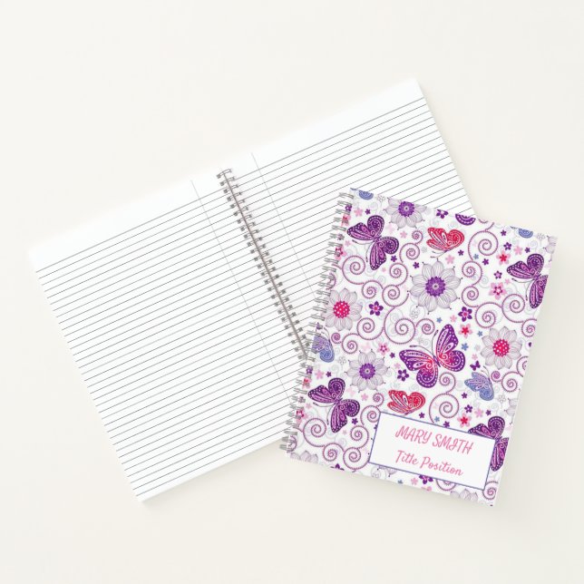 Modern School Floral Notebook (Inside)