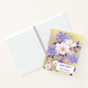 Modern School Floral Notebook
