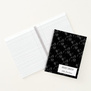Modern School Floral Notebook