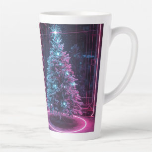 Modern Sci-Fi Holiday Design Latte Mug
