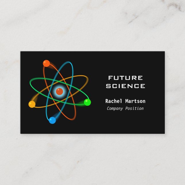 Modern Science Atomic Structure Business Card (Front)