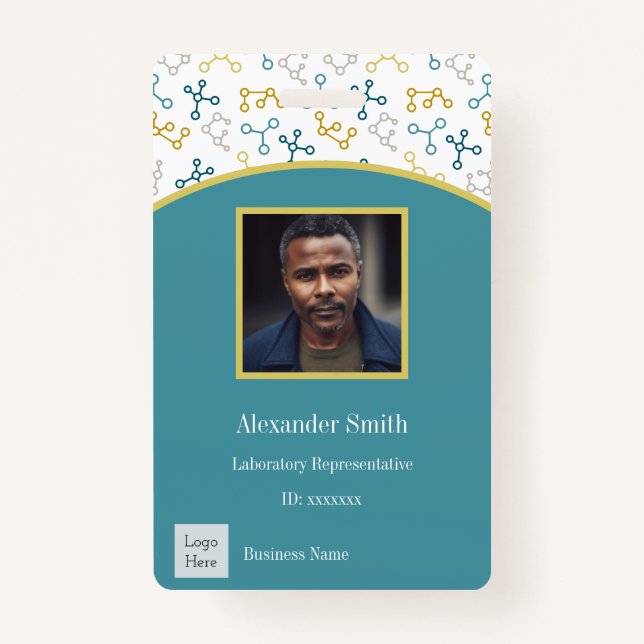 Modern Science Company Employee Photo Badge (Front)