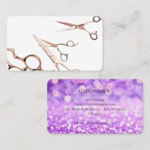 Modern Scissors Hair Stylist Polignac Business Card