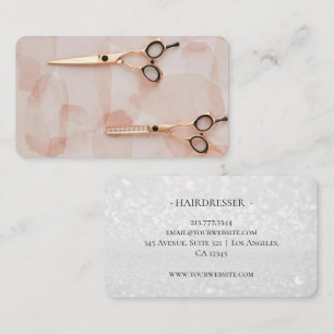 Modern Scissors Hair Stylist Polignac Business Card