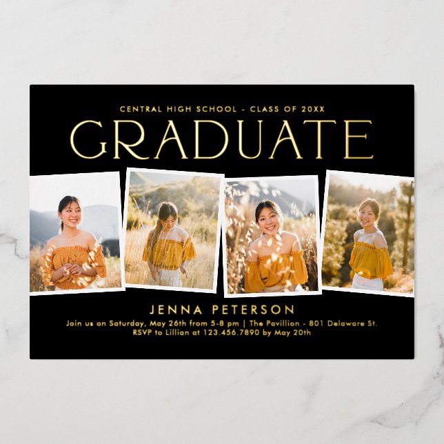 Modern Scrapbook Graduation Party (Front)