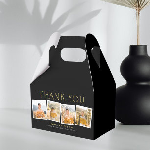 Modern Scrapbook Graduation Party Favour Box