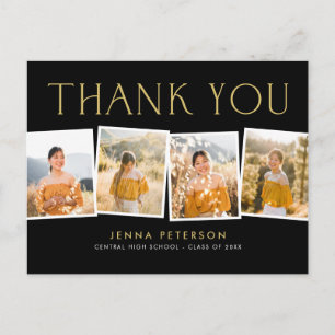 Modern Scrapbook Graduation Thank You Postcard